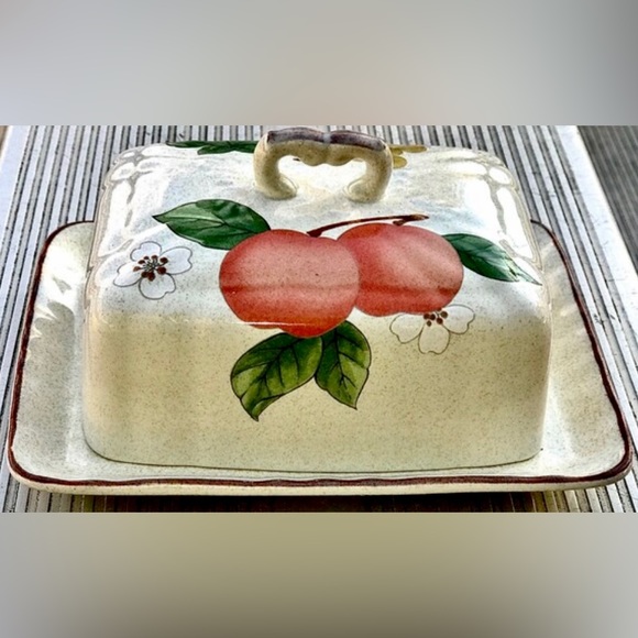 Vintage Retired Discontinued MIKASA FRUIT PANORAMA Lidded Butter Dish - Picture 6 of 10